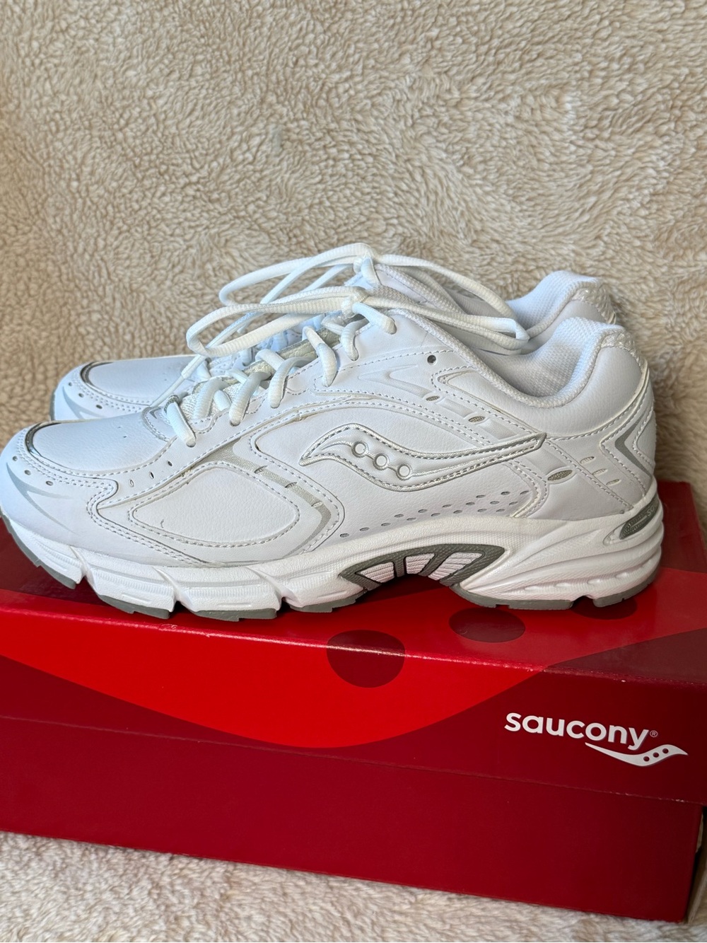 Saucony Grid Cohesion NX LE Womens Sz 10 White Leather New in Box